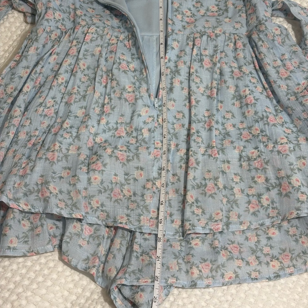 Altar'd State Light Blue Floral Romper - Picture 5 of 5